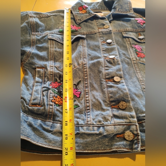 Urban Outfitters BDG Raven & Skull Embroidered Denim Jean Jacket XS S M Oversize - Picture 6 of 8